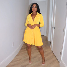 Solid Velvet Long Sleeve Mini Dress YF-10185