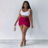 Solid Sexy Split Bodycon Mini Skirt ONY-7023