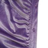Solid Velvet Long Sleeve Mini Dress YF-10185