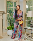 Casual Printed Long Sleeve 2 Piece Pants Sets MOF-8909