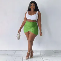 Solid Sexy Split Bodycon Mini Skirt ONY-7023