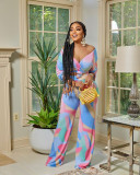 Casual Printed Long Sleeve 2 Piece Pants Sets MOF-8909
