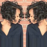 Women Short Curly Bob Wig BMJF-K58