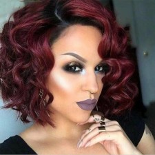 Women Short Curly Bob Wig BMJF-K58