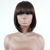 Blunt Bangs Short Straight Bob Wigs BMJF-741