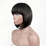 Blunt Bangs Short Straight Bob Wigs BMJF-741