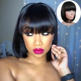 Blunt Bangs Short Straight Bob Wigs BMJF-741