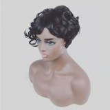 Short Cut With Bangs Synthetic Curly Wigs BMJF-K13
