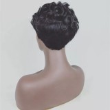 Short Cut With Bangs Synthetic Curly Wigs BMJF-K13