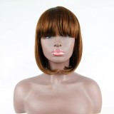 Blunt Bangs Short Straight Bob Wigs BMJF-741