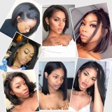 Inclined Part Short Straight Bob Wigs BMJF-K121