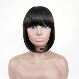 Blunt Bangs Short Straight Bob Wigs BMJF-741