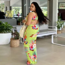 Floral Print Sleeveless Backless Maxi Dress ONY-7019