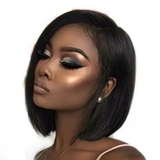Inclined Part Short Straight Bob Wigs BMJF-K121