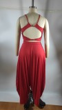 Solid Backless Cami Top Harem Pants 2 Piece Sets TE-4450