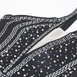 Plus Size Rhinestones Pearls Night Club Dress NY-2538