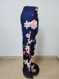 Flower Print High Waist Wide Leg Pants LSD-8813