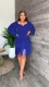 Solid Long Sleeve Tassel Mini Dress LS-0379