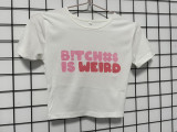 Fashion Casual Letter Print Short Sleeve T-Shirts DF-12345