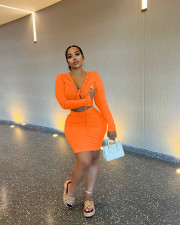 Sexy Long Sleeve Mini Skirt 2 Piece Sets ME-8178