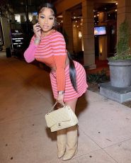 Striped Long Sleeve Crop Top Mini Skirt 2 Piece Sets CL-6141