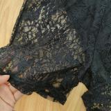 Letter Print Sleeveless Top+Lace Shorts 2 Piece Sets GSDF-2108