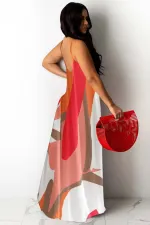 Plus Size Printed Sleeveless Slip Maxi Dress ONY-6012