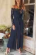 Sexy Lace Patchwork High Waist Split Sashes Jumpsuit MK-3117