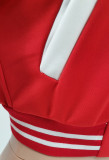 Letter Print Patchwork Baseball Jacket WSYF-58910
