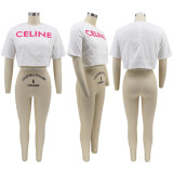 Sexy Sequin Short Sleeve Cropped T-Shirt HNIF-HN081