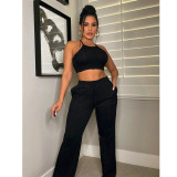 Solid Cami Top And Pants Two Piece Sets NM-8525
