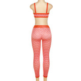 Sexy Print Sling Top And Pants Two Piece Set XEF-K22S16668