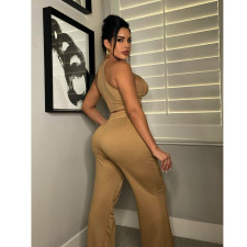Solid Cami Top And Pants Two Piece Sets NM-8525