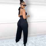 Sexy Wrap Chest Two Piece Pants Sets TE-4468