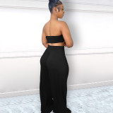 Sexy Wrap Chest Two Piece Pants Sets TE-4468