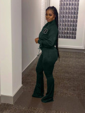 Casual Sports Long Sleeve Zipper 2 Piece Pants Sets WAF-115236