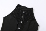 Sexy Mesh Patchwork Sleeveless Jumpsuits XEF-K22Q14794