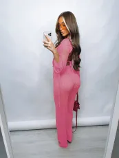 Sexy Mesh See-Through Backless 3 Piece Sets ME-8183