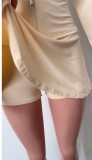 Solid Hooded Zipper Coat+Tank Top+Mini Skirt 3 Piece Sets HMS-5555