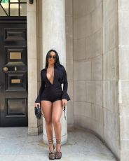 Sexy Deep V Neck Flare Sleeve Drawstring Romper ZDF-31153X