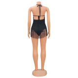 Fashion Sexy Tassel Halter Bodysuit GOSD-OS6796