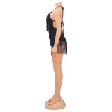 Fashion Sexy Tassel Halter Bodysuit GOSD-OS6796
