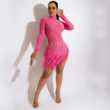 Fashion Sexy Mesh Hot Diamond Dress GOSD-OS6682