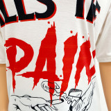 Casual Letter Print Short Sleeve T-Shirt GOSD-OS6186