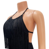 Fashion Sexy Tassel Halter Bodysuit GOSD-OS6796