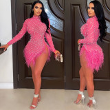 Fashion Sexy Mesh Hot Diamond Dress GOSD-OS6682