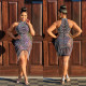 Sexy Nightclub Mesh Hot Diamond Tassel Dress GOSD-OS6791