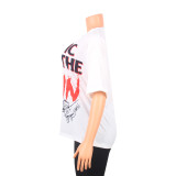 Casual Letter Print Short Sleeve T-Shirt GOSD-OS6186