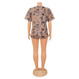 Casual Short Sleeve Tie Dye Print T-Shirt GOSD-XM1186