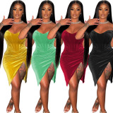 Fashion Sexy Nightclub Irregular Dress GOSD-OS6388